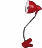 Merkloos LED boek leeslampje met klem rood