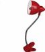 Merkloos LED boek leeslampje met klem rood