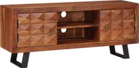 vidaXL TV-kast honingbruin 112 x 30 x 48 cm massief acaciahout