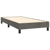 VidaXL Boxspringbed met matras en LED-verlichting, donkergrijs, 90x190 cm, fluweel
