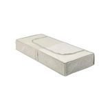 Avilia Onderbedtas met venster, opbergdoos voor beddengoed en beddengoed van polypropyleen, 105 x 15 x 45 cm, taupe