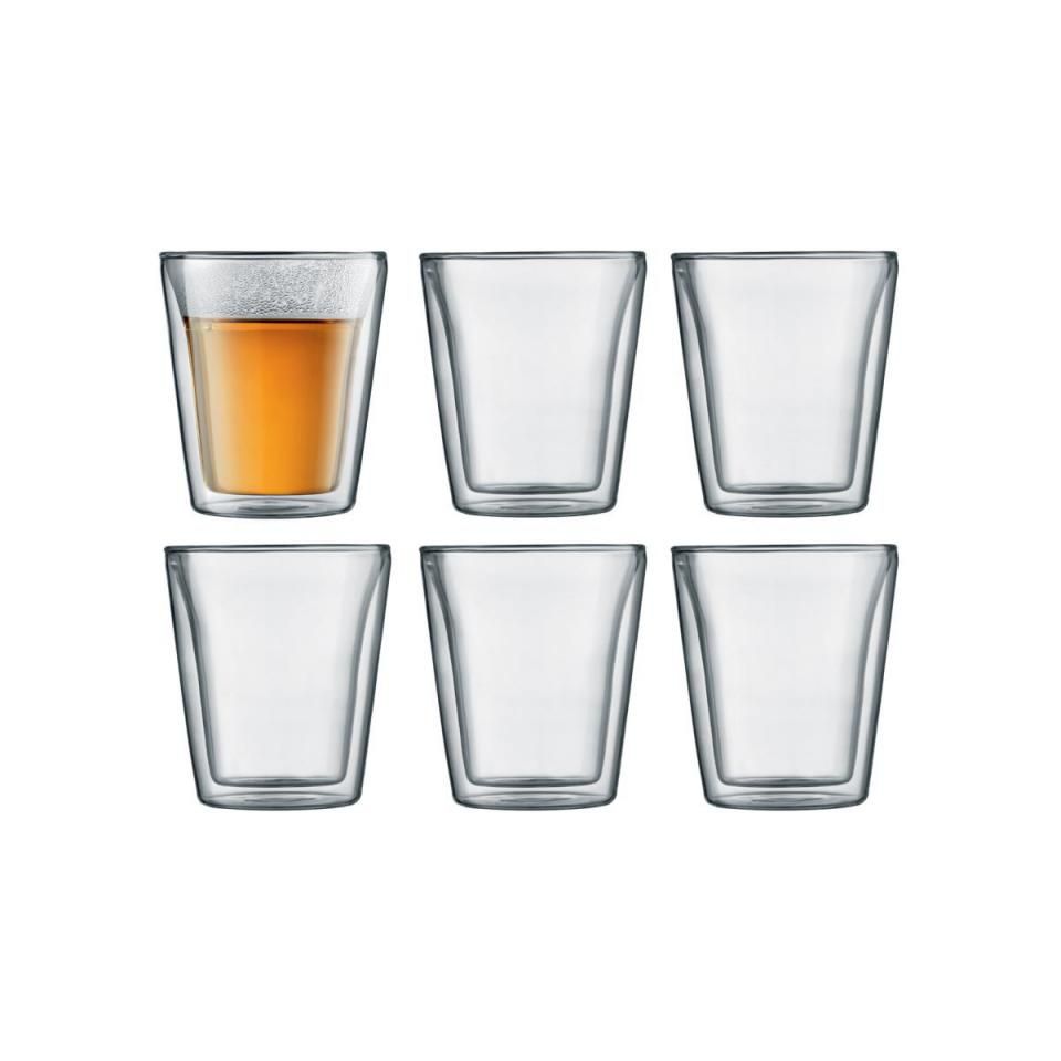 Bodum Canteen Glazenset - 6-delig - Dubbelwandig - 0.2L - Transparant
