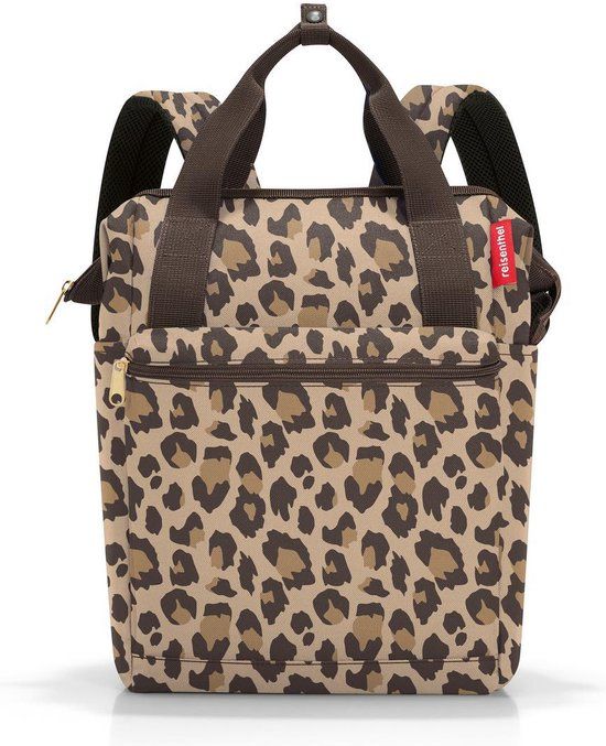 Reisenthel Allrounder R Rugtas - 12L - Leo Macchiato Bruin - 15.6 inch Laptopvak - Unisex
