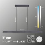 Neuhaus PURE - Hanglamp e-Lift + e-Slide L 120-200 cm zwart
