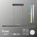 Neuhaus PURE - Hanglamp e-Lift + e-Slide L 120-200 cm zwart