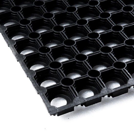 IVOL Rubber Ringmat 100 x 150 cm - Zwart