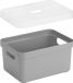 Sunware Boîtes de rangement avec couvercle transparent - 3 pièces - gris clair - 13 litres - plastique - 35 x 25 x 18 cm