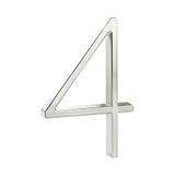 HASWARE drijvend huisnummerbord 5 inch (12 cm) moderne deurnummers bewegwijzering plaque straat huisadresnummers (zilver, 4)