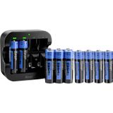 Hixon Q022 Chargeur de batterie Li-ion AAA (potlood), AA (penlite)