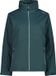 CMP Waterdicht damesjack met capuchon, lange mouw, ritszakken, groen, maat XS
