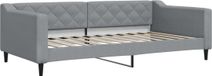 vidaXL Canapé-lit Tissu Gris clair 100x200 cm