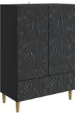 vidaXL Dressoir Zwart 66 x 34,5 x 95 cm Bewerkt hout