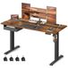 Vasagle Bureau avec réglage électrique de la hauteur, avec prise et tiroir | Surface de table 160 x 70 x (72-120) cm, réglable en continu, fonction mémoire avec 4 hauteurs, collection BALOK LSD116X01