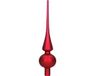 Decoris Kerst piek - donkerrood - 26 cm - glas - mat