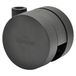 WAGNER Design 01142301 Meubelrol/zwenkwiel/dubbele zwenkwiel, hard - diameter Ø 50 mm, bouwhoogte 50 mm, zwart, draagkracht 50 kg - Made in Germany