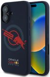 Red Bull HC Siliconen Hoesje Orbr20 Logo Rode Rand voor iPhone 16 Geschikt voor MagSafe