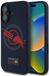 Red Bull HC Siliconen Hoesje Orbr20 Logo Rode Rand voor iPhone 16 Geschikt voor MagSafe