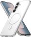 Ringke Fusion Magnetic | Hoesje Geschikt voor Samsung Galaxy S25 FE | Compatibel met MagSafe / Qi2 | Back Cover met Militaire Standaard | Transparant