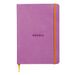 RHODIA 117461C - Soepel Notitieboek Lila - A5 14,8 x 21 cm - Dot Stippen - 160 pagina's - Clairefontaine Ivoor Papier 90 g/m² - Leeslint, Elastieksluiting - Imitatieleer - Collectie Rhodiarama
