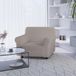 Italian Bed Linen Leslie Bankhoes, elastisch en rekbaar, taupe voor 1-zits
