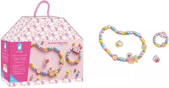 Janod - Les Ateliers Bijoux - Rainbow Land houten sieraden maken