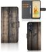 B2Ctelecom Book Case voor OPPO Reno8 T 4G Book Style Case Steigerhout