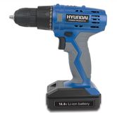 HYUNDAI Accuboormachine 14,4V - Li-ion - 1.3 Ah - LED - 17 instellingen - Soft-grip