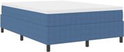 vidaXL Boxspring bed Blauw en Wit 160 x 200 cm Corduroy stof