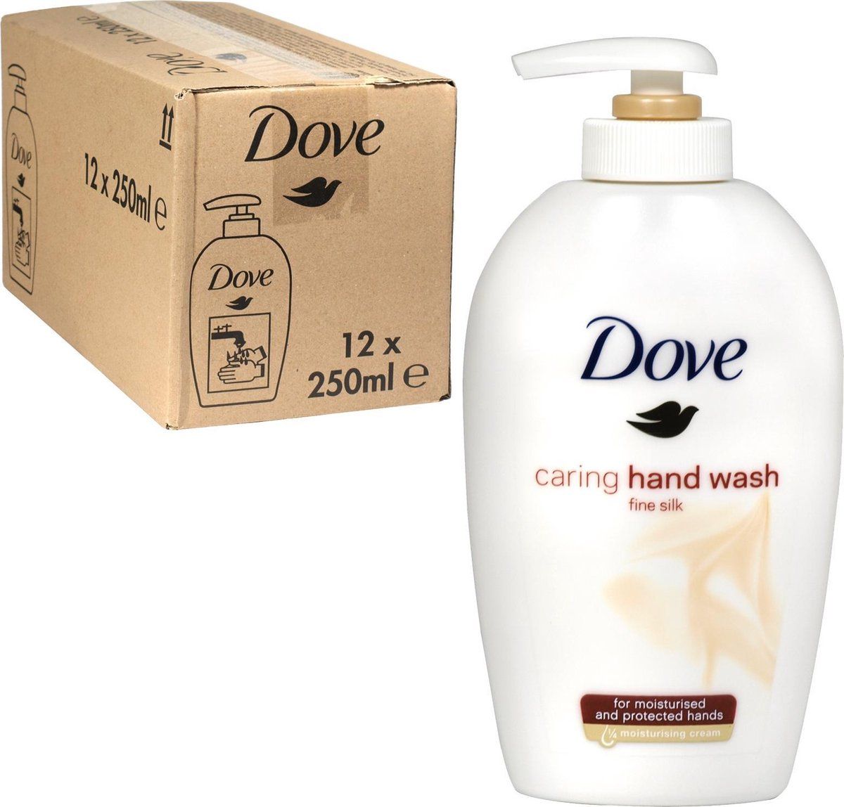 Dove Handzeep Fine Silk - 12 x 250 ml - 8717644461532