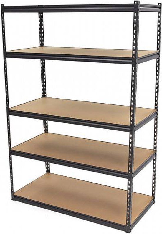 HBM 2 Delige Professionele Extra Brede Legbordstelling / Garagestelling 5 x 300 Kg