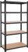 SONGMICS GLR050B01 Étagère de rangement à 5 niveaux, 50 x 100 x 200 cm, capacité 600 kg, étagères réglables, style industriel, pour cuisine, salon, noir