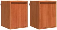 vidaXL Wandkast 2 st wasbruin 30 x 30 x 40 cm massief grenenhout