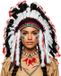 Boland Indianen verkleed accessoires set - Veren tooi en ketting - met ornamenten - voor volwassenen