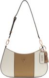 GUESS Noelle II Top Zip Shoulder Bag Cream White / Beige