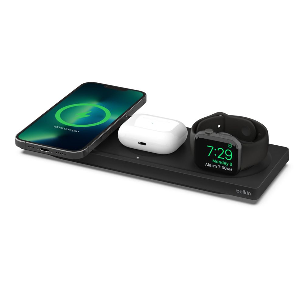 Belkin BOOST↑CHARGE PRO 3-in-1 Draadloze Oplader - Zwart