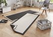Panama Tapis d'intérieur et d'extérieur 80 x 250 cm Noir et crème