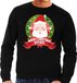 Bellatio Decorations Foute kersttrui - Zwart - Heren - XXL