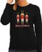 Bellatio Decorations foute kersttrui/sweater dames - Notenkrakers - zwart - piemel/penis XS