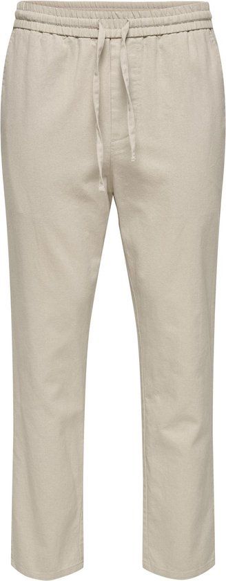 ONLY & SONS ONSLINUS CROP 0007 COT LIN PNT NOOS Heren Broek - Maat M - Zilver