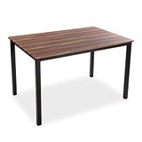 Versa Amaia Eettafel Hout en Metaal Zwart 76 x 80 x 120 cm