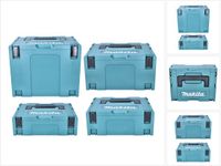 Makita Makpac set maat 1 + 2 + 3 + 4 transportkist en gereedschapskist