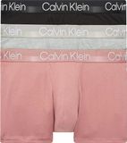 Calvin Klein Modern Structure Trunk Onderbroek Mannen - 3 Stuks - Maat S - Zwart/Licht Grijs/Roze
