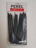Perel Set nylon kabelbinders 4.6 x 120 mm, Zwart, UV-bestendig, 100 stuks