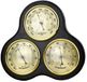 Merkloos Weerstation Barometer - Thermometer Hygrometer - Weersvoorspelling Binnen - Geen Batterij Nodig - 26CM - Houtkleur