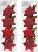 Inge's Christmas Decor Gmbh 16x stuks kunststof kersthangers sterren rood 6 cm