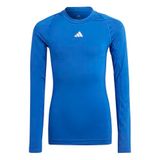 adidas jongens Techfit Aeroready Longsleeve Youth Shirt, team royal blue, 11-12 Years
