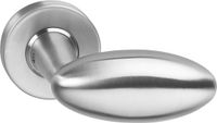 Intersteel Deurkruk Golfclub geveerd op rozet Ø52x10 met ring rvs geborsteld