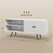 StarTech TV-meubel - TV-kast - 2 open vakken - Metalen frame - Modern design - 145 x 38 x 65 cm - Wit