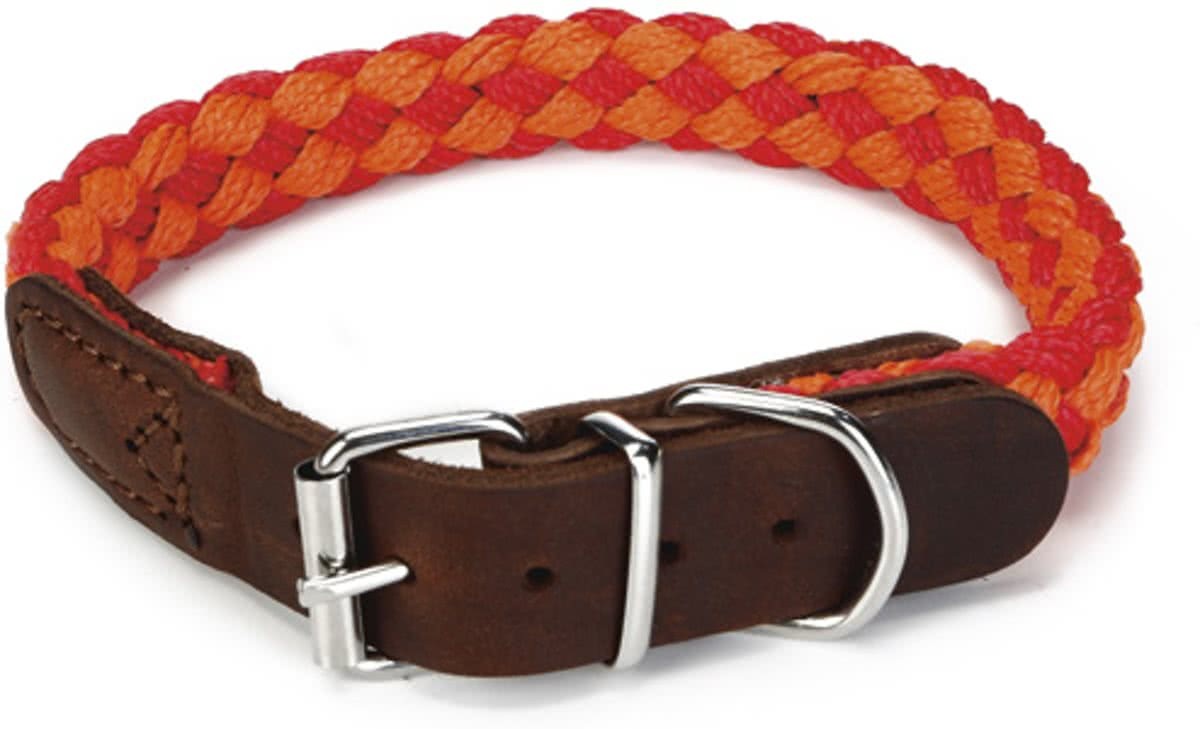 Beeztees Korda - Hondenhalsband - Rood/Oranje - 33-39 cm