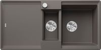 Blanco Silgranieten spoelbak, 99x49 cm, met afvoerbediening en accessoires, InFino, vulkaangrijs